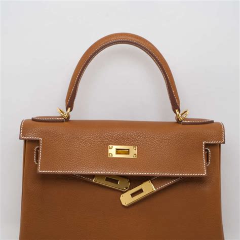 HERMES Barenia Faubourg Kelly Retourne 28 Fauve